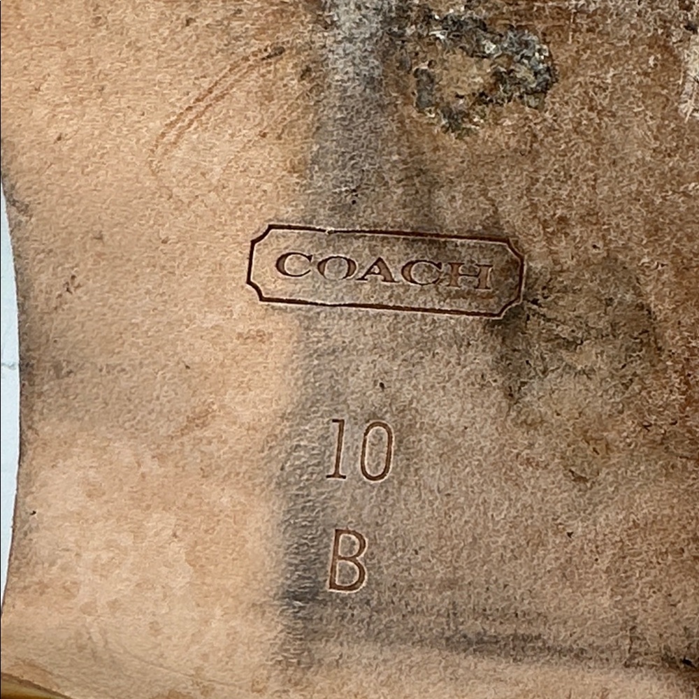 Vintage Coach Robyn Braided Thong Sandal Women's Size 10 Silver Signature C Logo - Picture 13 of 14